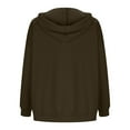 thumbnail image 5 of Xcmzpl Women's Hoodies Cute Solid Color Hooded Sweatshirt Lightweight Sweater Tops Comfort Long Sleeve Shirts Winter Fashion, 5 of 9