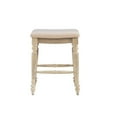 thumbnail image 3 of Linon Marino 25" Upholstered Backless Counter Stool in White Wash Rubberwood, 3 of 8