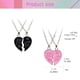 thumbnail image 3 of Collar con colgante de corazón de rompecabezas, ideal como regalo de graduación para hermana mayor (rosa), 3 of 5