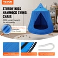 thumbnail image 2 of VEVOR Hanging Tree Tent, 330 LBS Capacity Hanging Tent Swing for Indoor and Outdoor Hammock Sensory Swing Chair w/LED Lights String, Inflatable Base, Ceiling Swing Pod Play Tent for Kids & Adults, 2 of 9