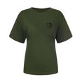 thumbnail image 5 of AherBiu Hauts d'Été pour Femmes Manches Courtes T-Shirts Confortables Imprimé Cœur Col Rond Basiques Blouse, 5 of 5