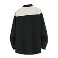 thumbnail image 3 of Yusimy Men's Solid Color Shirt Turn-Down Collar Snap Button Pocket Long Sleeve Modern Stylish, 3 of 8