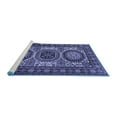 thumbnail image 2 of Ahgly Company Machine Washable Indoor Square Persian Blue Traditional Area Rugs, 8' Square, 2 of 4
