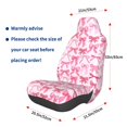 thumbnail image 3 of Wukai Pink bows Full Set Car Seat Covers with Soft Padding Universal Auto Front Seats Protector and Cushion Mat, 3 of 5