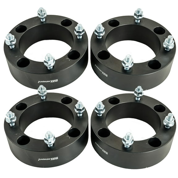 Max Motosports 4pcs 2" 4x137 ATV Wheel Spacers for Can-Am Bombardier Commander 1000 Kawasaki Suzuki 4/137 UTV 10x1.25 Thread Pitch (Black)