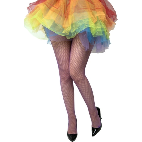 Women's Dark Purple Fishnet Stockings Costume Accessory