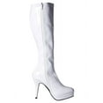 thumbnail image 4 of Ellie Shoes E-421-Groove 4" Knee-High Womens Boots with Zipper. White / 12, 4 of 8