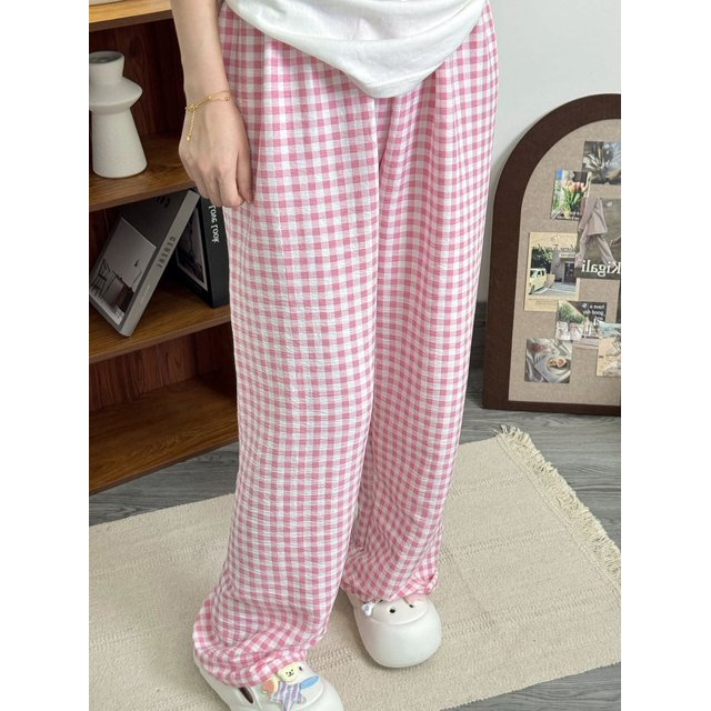 Pantalones para caminar Lindos pantalones de Hello Kitty Hello Kitty rosas Otoño Nuevos pantalones de pijama cómodos de dibujos animados para el hogar para mujeres