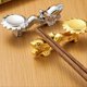 thumbnail image 5 of Chopsticks Holder Alloy Retro Dragon Chopsticks Rack,Gold 4PCS, 5 of 5