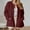 Wine, variant on Womens Fleece Zip up Jacket Long Sleeve Casual Fuzzy Coat Winter Fall Lightweight Comfy Warm Outwear with Pockets New Fall Clothes for Women White XL