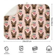 thumbnail image 2 of German Shepherd with Roses Dish Drying Mat for Kitchen 1 Pack, Ultra Absorbent Microfiber Dishes Drainer Mats,18"x24", 2 of 4