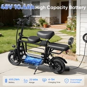 EILLEO Pro Electric Scooter With Seats For Adults, 750W Motor with Pet Basket for Pets & Groceries,18.75MPH 20 Mile Range E-Bike with Seat & Dual Brakes