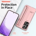 thumbnail image 4 of SaniMore Case for Samsung Galaxy S23 Ultra 6.8" 2023 with Hidden Kickstand & S Pen Slot & Stylus, Anti-scrctch Drop-proof Tough PC Backplane Anti-shock Slim Shell for Galaxy S23 Ultra, Rosegold, 4 of 7