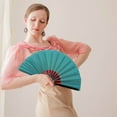 thumbnail image 4 of BiFandian Large Folding Hand Rave Fan for Women/Men, Chinese Japanese Handheld Fans, Perfect for Cooling, Dance, Gift, Drag Queen, Decoration & Wedding, 4 of 5