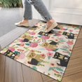 thumbnail image 4 of Yorkie Dog and Pioneer Flower Door Rugs,Washable Non Slip Door Mats Indoor,Decorative Door Mats,Entry Mat Indoor for Entrance,Bedroom,Kitchen,Bathroom,17"x30", 4 of 6