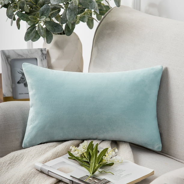 Phantoscope Soft Silky Velvet Series Decorative Throw Pillow, 12" x 20