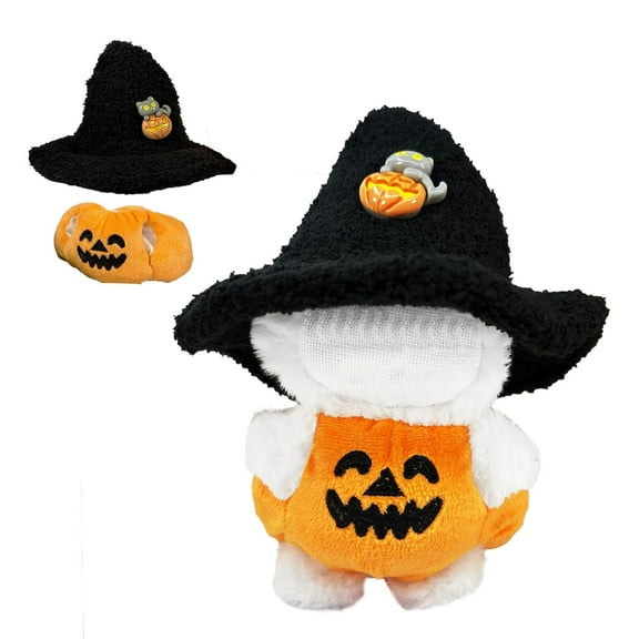 Fashionable Doll Clothes For 15-17cm Models With Lovely Wizard Hat And Pumpkin Top Great For Parties Accessories
