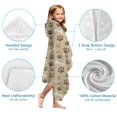 thumbnail image 7 of Brown Dog Paw Footprint Bone Hooded Bath Towel，60"x35" for Ages 3 To 12 Kids, Quick Dry Lightweight Soft Microfiber Hood Beach Towel Cover Up for Kids, 7 of 7