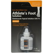 Athlete's Foot Solution Clotrimazole Topical Antifungal Medication, 0.33oz