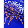 thumbnail image 4 of Fashnice T-Shirt pour Femmes Imprimé Tournesol Manches Courtes Mode Tunique Bleu Royal L, 4 of 9
