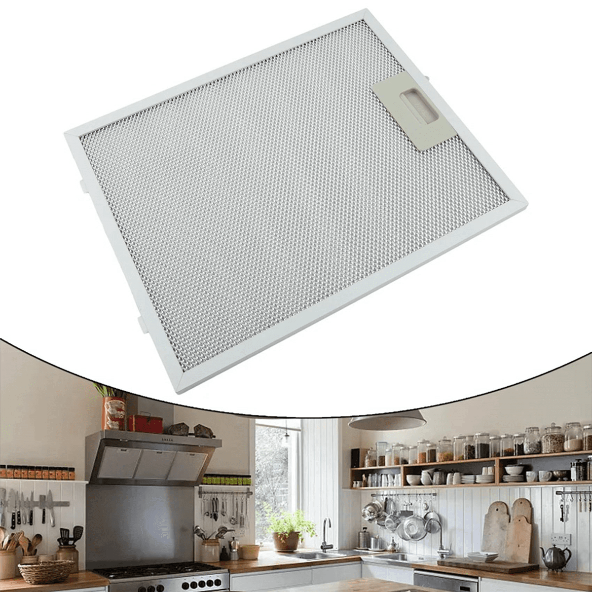 4PCS Cooker Hood Filters Metal Mesh Extractor Vent Filter 320X260mm Kitchens Hoods Oil Filter Range Hood Grease