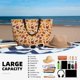 thumbnail image 5 of Fotbe Autumn Leaves 2 Bolsa de Viaje para Playa - Resistente al Agua, Bolsa Tote de Gran Capacidad y Ligera con 7 Bolsillos para Mujeres y Hombres, 5 of 7