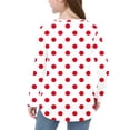 thumbnail image 6 of AINIYS Tops for Kids Girl Trendy Print Crewneck Long Sleeve Shirts Tops Casual Hem Side Split Pullover for Kids Red 3 Years, 6 of 7