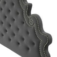 thumbnail image 3 of Tufted Headboard, Full Queen Size, Velvet, Dark Grey Gray, Modern Contemporary Urban Design, Bedroom Master Guest Suite, 3 of 10