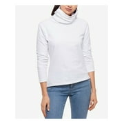 BAM by Betsy Adam Women's Top Medium Knit Attached Face Mask White M