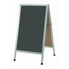 Aarco Products Inc. AA-1SS A-Frame Sidewalk Board Features a Slate Colored Porcelain Chalkboard and Clear Satin Anodized Aluminum Frame Size 42 in.Hx24 in.W