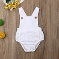 thumbnail image 3 of Kiapeise Baby Cotton Romper Sleeveless Sling Solid Color Jumpsuit, 3 of 6