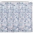 thumbnail image 3 of JUPA Place Premium Polyester Fabric Blue Floral  Shower Curtain - Mildew Resistant, Machine Washable, Modern Farmhouse Bohemian Design Shower Bathtub Curtain- Includes 12 Hooks, 3 of 6