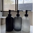 thumbnail image 2 of Botella dispensadora de vidrio con bomba a presión, ideal for uso doméstico y hotelero, perfecta for jabón de manos, gel de ducha, detergente for ropa y más, 1 ud., 2 of 2