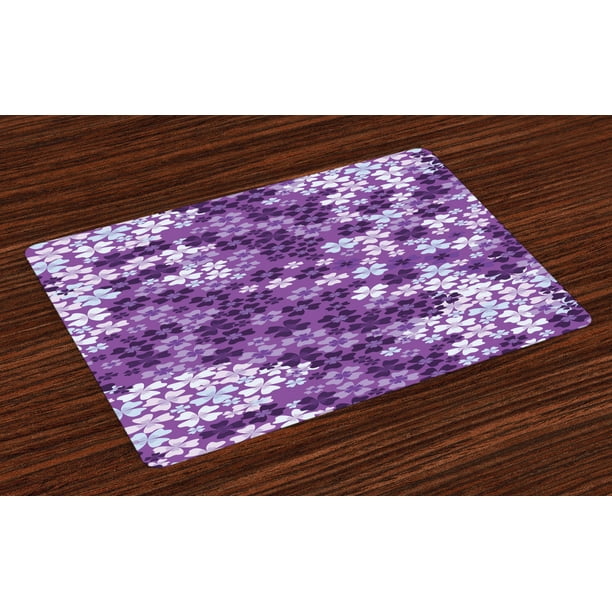 Flower Placemats Set of 4 Lilac Flowers Blossoms in Spring Romantic