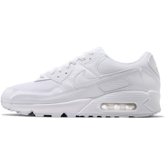 Nike Air Max 90 Recraft CN8490-100 Men's Triple White Leather Running Shoes JAB4 (15)
