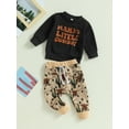 thumbnail image 4 of 2Pcs Baby Boy Western Clothes 6 12 18 24M 3T Long Sleeve Sweatshirt + Cow Cactus Print Pants Set Toddler Outfit, 4 of 10
