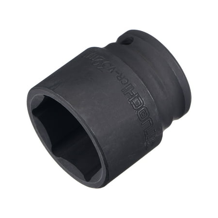Uxcell 1/2" Drive 9mm 6-Point Impact Socket - CR-V Steel, 1.5" Length, Black Phosphate Finish