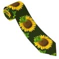 thumbnail image 5 of Uemuo Sunflower Pattern Men's Necktie Classic Silk Tie Woven Jacquard Neck Ties Business Necktie Gift for Men, 5 of 9