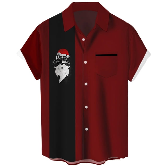 Camisas de Lino para Hombres, Manga Corta Camisa de Boliche Vintage con Cuello Cubano, Botón de Verano de Playa Casual