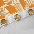thumbnail image 5 of Feelyou Modern Cycle Square Black Out Curtains for Teen, Chic Patchwork Stripes Curtains Pack of 2 (42x63 Each), Orange Line Abstract Ombre Bedroom Curtains, Blackout Curtains Room Decor, 5 of 7