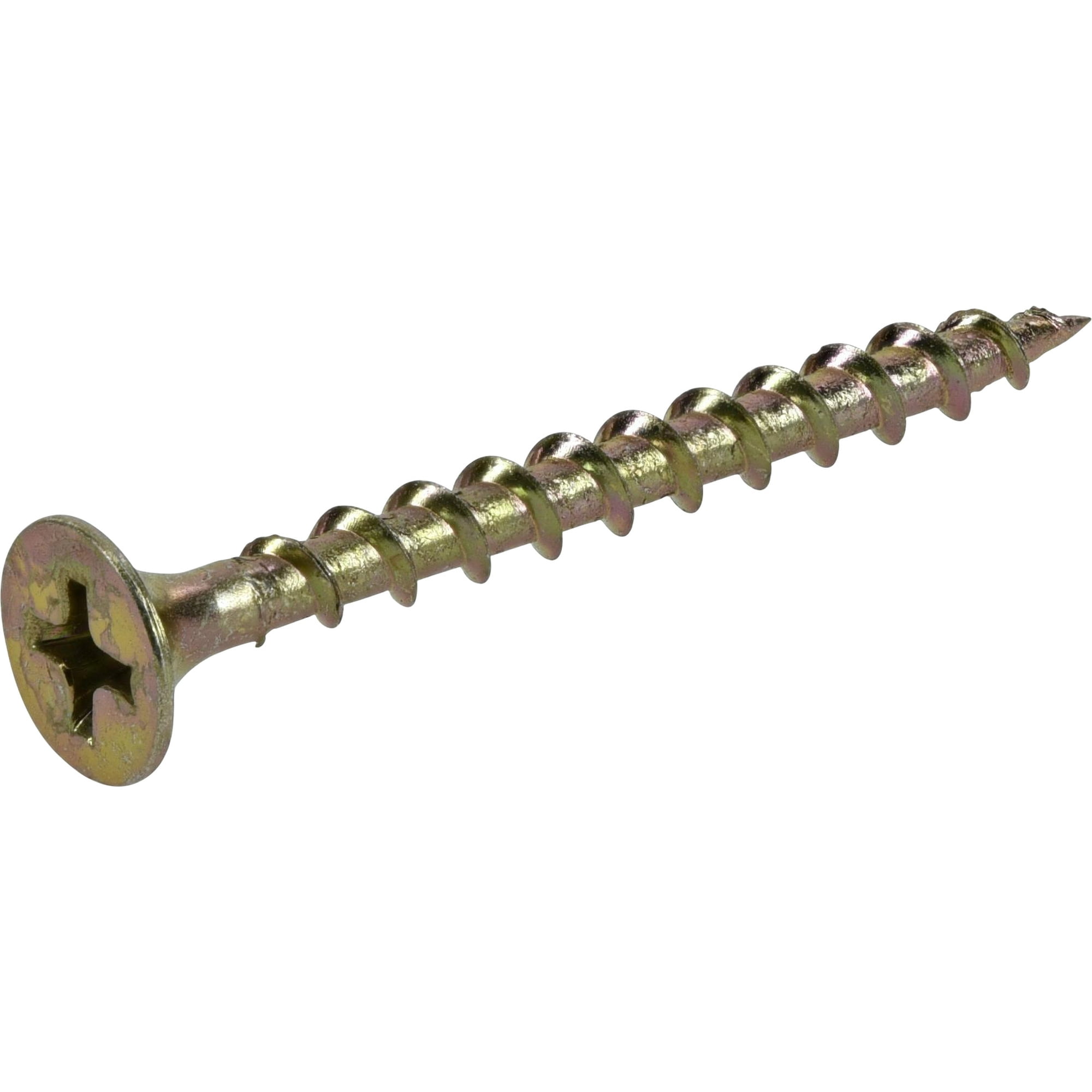 Hillman Wood Construction Screws, #8 x 2-1/2", Steel, Yellow Zinc Finish, Interior, Phillips, Gold, 50 pack