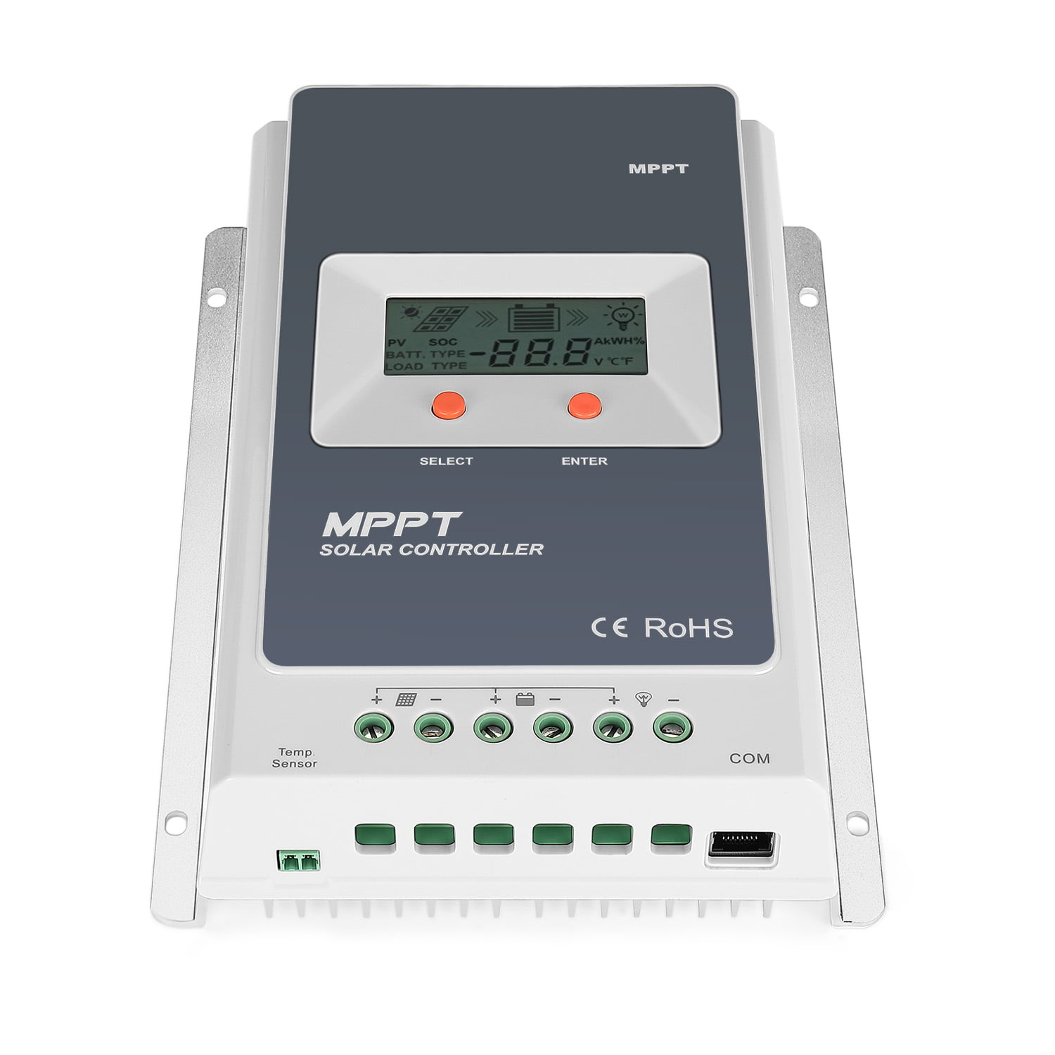 EPEVER MPPT Solar Charge Controller 30A 100V PV Input Tracer 3210AN with LCD Display Negative Grounding Lithium Battery Charger EPsolar Tracer3210A 