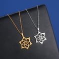 thumbnail image 6 of EUEAVAN Gold Flower of Life Pendant Stainless Steel Necklace Jewelry, 6 of 7