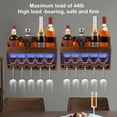 thumbnail image 5 of 2 Pack Wall Mounted Wine Rack, Wood LED Wine Glass Rack, Bar Shelves, Wine Glass Holder Wall Mounted, Floating Bar Shelves for Kitchen, Dining Room, Home, Bar, 5 of 7