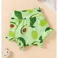 thumbnail image 5 of Styles I Love Infant Baby Girls Daddy's Girl and My Mommy's Bodysuit and Ruffle Shorts, Headband 3pcs Short Sleeve Outfit (6 Months, Avocado), 5 of 7