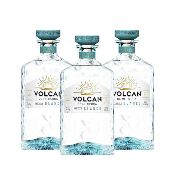 Pack de 3 Tequila Volcan De Mi Tierra Blanco 750Ml