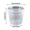 thumbnail image 3 of 5PC Orchid Pot, Clear Orchid Pots with Holes, Plastic Orchid Pots for Repotting, Breathable Slotted Orchid Planters for Indoor Outdoor Plants, Orchid Supplies(10cm), 3 of 8