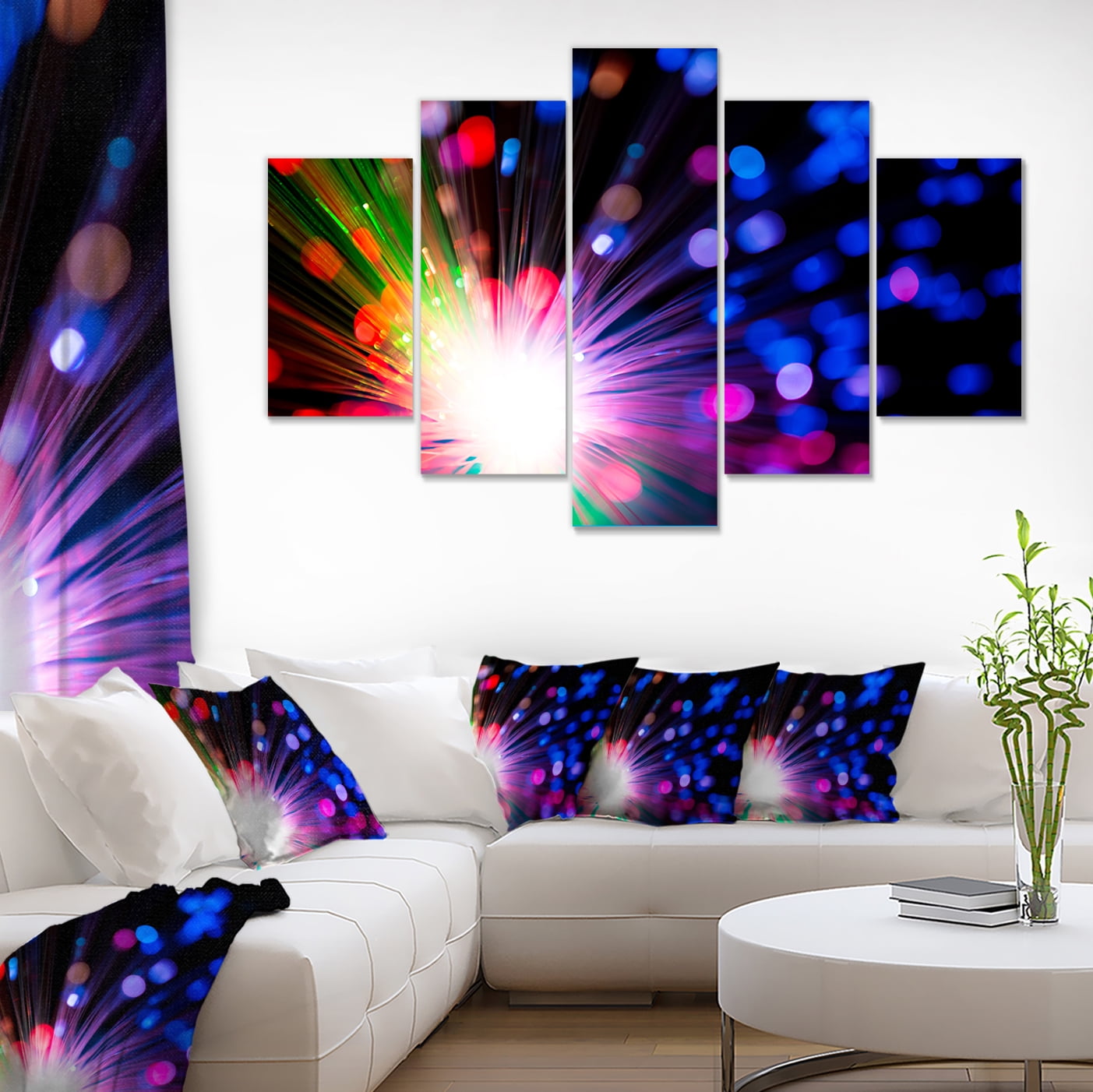 ABSTRACT PURPLE BLUE MODERN CANVAS PRINT ART PICTURE 30 X 20 Inch WALL ART