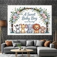 thumbnail image 5 of Safari Baby Shower Backdrop A Sweet Baby Boy is On His Way Photography Background Jungle Animals Blue Pink Arch Baby Shower Party Decorations Banner Supplies Photo Booth Props, 5 of 7