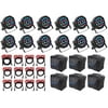 (12) Rockville RockPAR50 LED RGB Par Can DJ/Club DMX Wash Lights+Cables+Bags